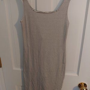 Hearts and Hips White & Black Stripe Bodycon Dress